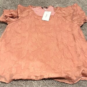 BloomChic Coral Lace Blouse